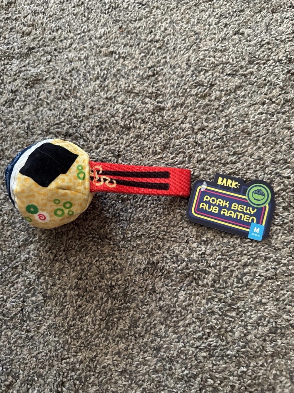 Bark Pork Belly Rub Ramen Dog Toy - Medium